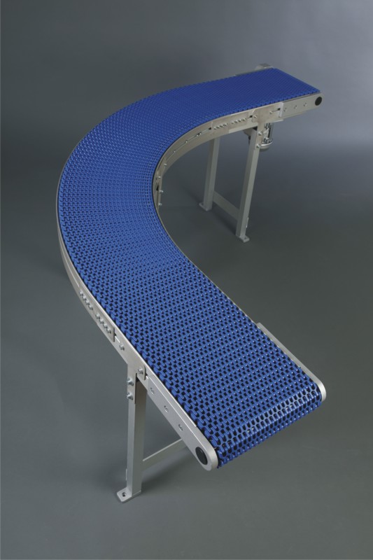 Curved modular chain conveyor AM-C
